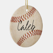  naam Handtekening Baseball Ornament (Rechts)
