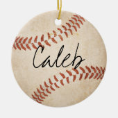  naam Handtekening Baseball Ornament (Voorkant)