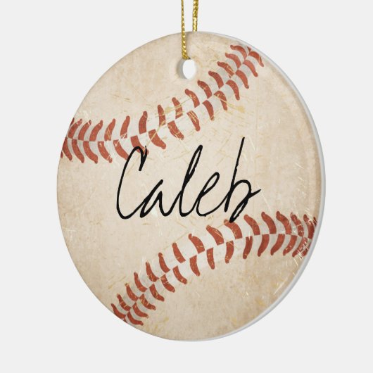  naam Handtekening Baseball Ornament (Links)