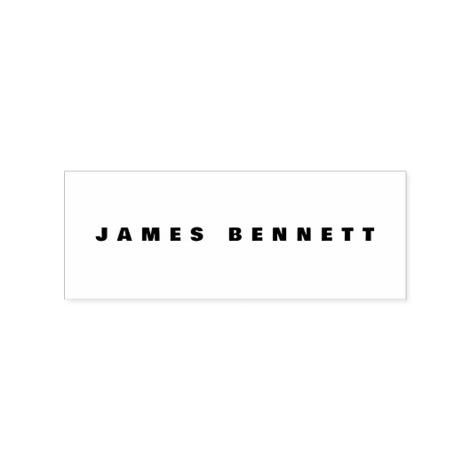 Naam Handtekening Bold Business Self Ink Stamp Rubberstempel (Afrduk)