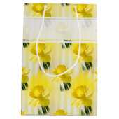 Naam "Happy Birthday" Gele affodils Fotografie Medium Cadeauzakje (Achterkant)