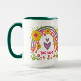 Naam Happy Rainbow Leuke Inspirivity Coffee Mok
