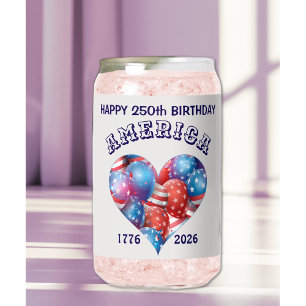 Naam Hart van Ballonnen Gelukkige Verjaardag Am Blikvorm Glas