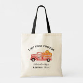 Naam Herfst pompoenfamilie Rustisch land Tote Bag (Achterkant)