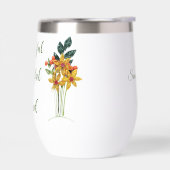 Naam, Herfstpapier Gewatteerde bloemen 11oz Wit (Links)