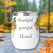 Naam, Herfstpapier Gewatteerde bloemen 11oz Wit