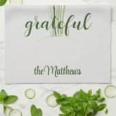 Naam, Herfstpapier Gewatteerde bloemen, dankbaar, Theedoek (Gevouwen)