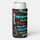 Naam herhalen Beste man of andere aangepaste tekst Blikjeskoeler (Seltzer Achterkant)