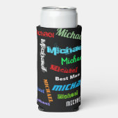 Naam herhalen Beste man of andere aangepaste tekst Blikjeskoeler (Seltzer Voorkant)