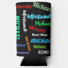 Naam herhalen Beste man of andere aangepaste tekst Blikjeskoeler