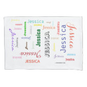 Naam Herhalend aangepast voor Bright Word Cloud Kussensloop (Voorkant)