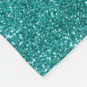 Naam hete roze glitter leopard turquoise glitter fleece deken (Hoek)