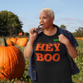 Naam, Hey Boo, Plus-Size Vrouwen Halloween T-shirt