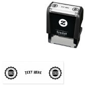 Naam hier en uw tekst hier Jet Black inktkussen Rubberstempel