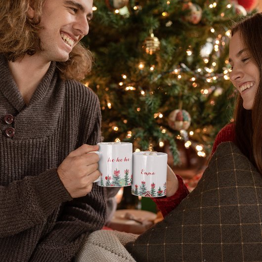 Naam Ho Ho Ho Rood Bow Kerstboom Gift Mok