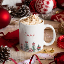 Naam Ho Ho Ho Rood Bow Kerstboom Gift Mok