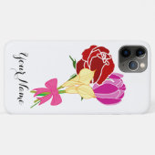 Naam hoes. gepersonaliseerde bloemboeket Case-Mate iPhone case (Achterkant (horizontaal))