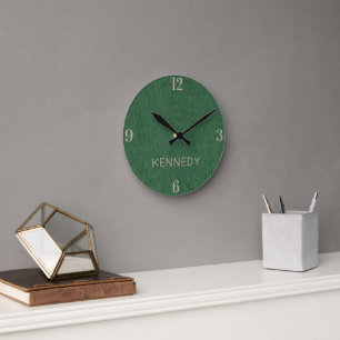 Naam    Home Office Klassieke groene denimprint 8  Ronde Klok