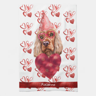 Naam Hond Liefhebber Valentijnsdag Cadeau Cocker S Theedoek