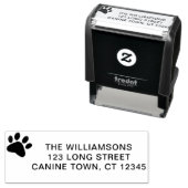 Naam hondenpootadres  zelfinktende stempel (In situ)