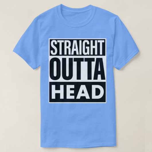 Naam hoofd Recht uit Hoofd T-shirt (Design voorkant)