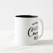 Naam Hot-cacaoscript, Mok met tweetone koffie (Voorkant rechts)