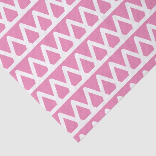 Naam Hot Pink Pattern Kerstmis Tissuepapier (Detail)