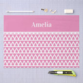 Naam Hot Pink Pattern Kerstmis Tissuepapier (Craft)