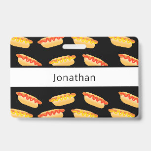 Naam Hotdog Voedselproductie Badge
