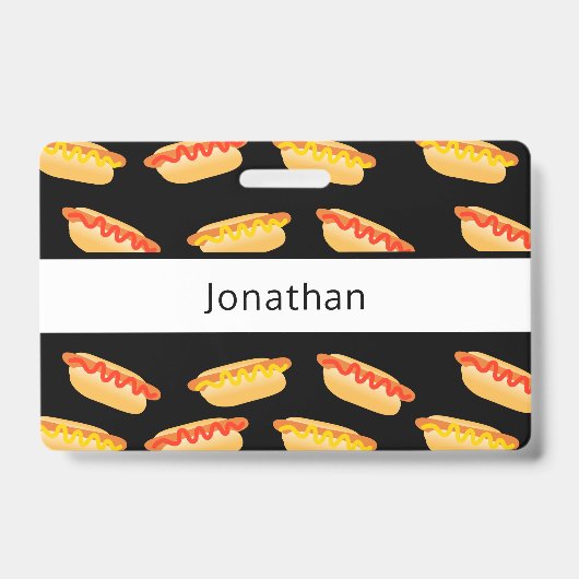 Naam Hotdog Voedselproductie Badge (Voorzijde)
