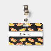Naam Hotdog Voedselproductie Badge (Achterkant met clip)