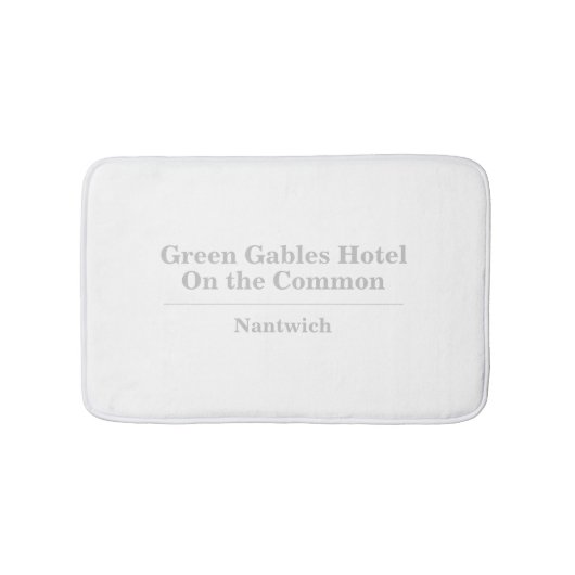 Naam hotel of accommodatie badmat (Voorkant)