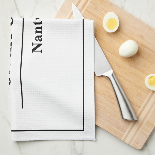 Naam hotel of restaurant theedoek (Quarter Fold)