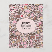 Naam humor neutraal borst patroon briefkaart (Voorkant)