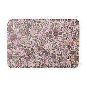 Naam humor neutraal borstpatroon badmat (Voorkant)