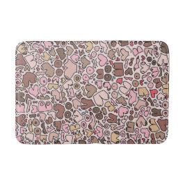 Naam humor neutraal borstpatroon badmat