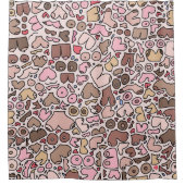 Naam humor neutraal borstpatroon douchegordijn (Voorkant)