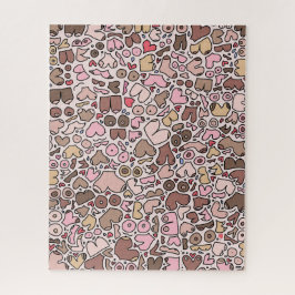 Naam humor neutraal borstpatroon legpuzzel