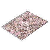 Naam humor neutraal borstpatroon notitieboek (Linkerzijde)