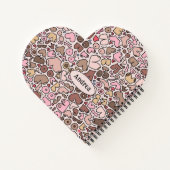 Naam humor neutraal borstpatroon notitieboek (Achterkant)