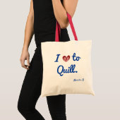 Naam, I (hart) naar Quill, Budget Cotton Tas (Voorkant (product))