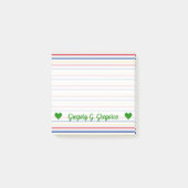 Naam; Ice Hockey Arena Rink geïnspireerde stripes  Post-it® Notes (Voorkant)