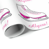 Naam  Ice Schaats met Roze Cadeaupapier (Rol Hoek)