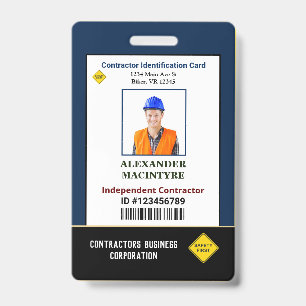 Naam ID-foto werknemer Identificatiekaart Aangepas Badge