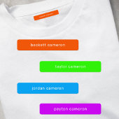 Naam IJzer op heldere waslabels Labels