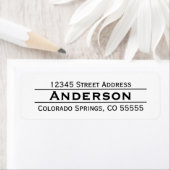 Naam in centrum - het Etiket van het Adres van de  (Insitu)