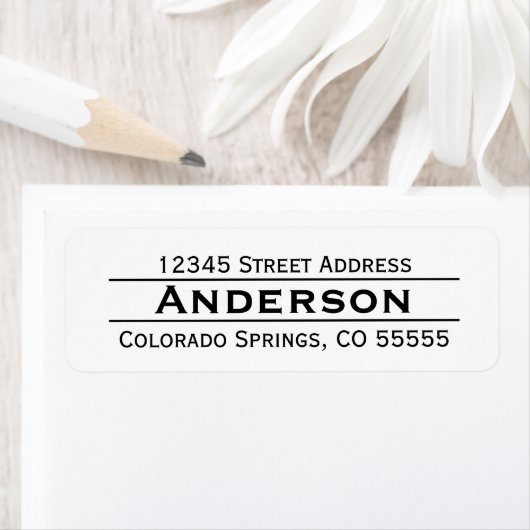 Naam in centrum - het Etiket van het Adres van de  (Insitu)