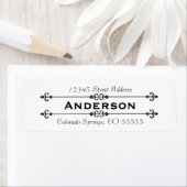 Naam in centrum - het Etiket van het Adres van de  (Insitu)