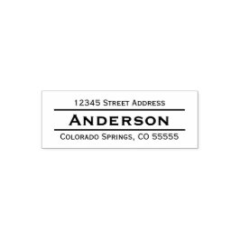 Naam in Centrum Terugkeeradres - Zelfinkkend Stemp Zelfinktende Stempel