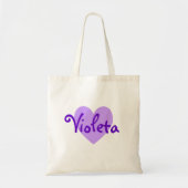 Naam in het Paars Tote Bag (Voorkant)